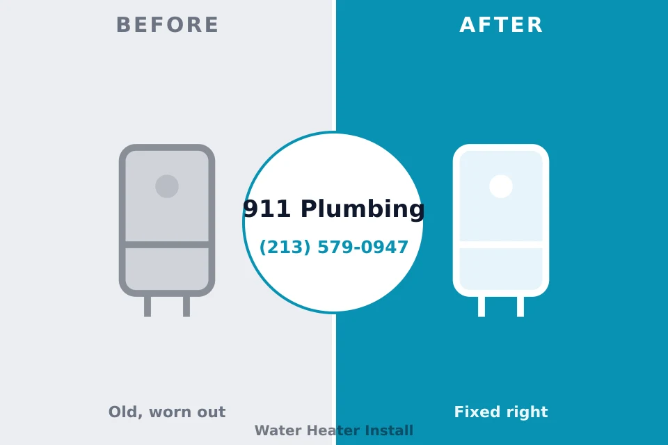 Before and after: plumbing repair South Greensburg, PA